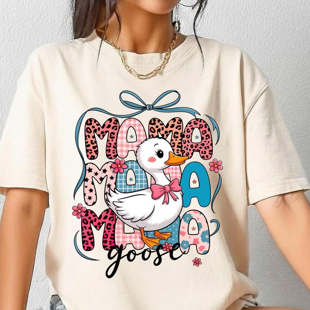 Mama Goose Shirt Cute Goose Mama Tee Mom Animal Graphic Mothers Day Gift